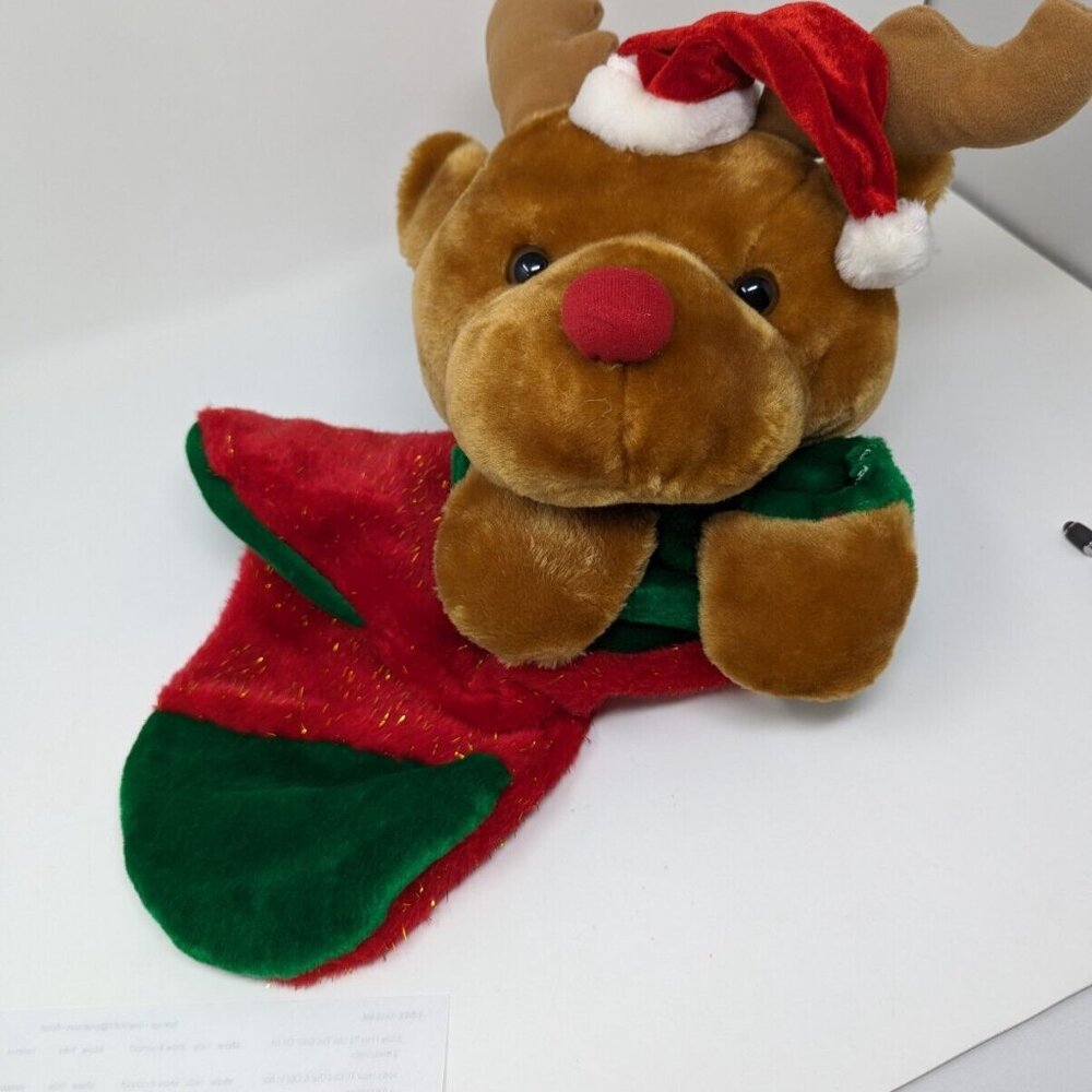 Rudolph the Red Nosed Reindeer Plush Stuffed Christmas Stocking - Picture 8 of 10